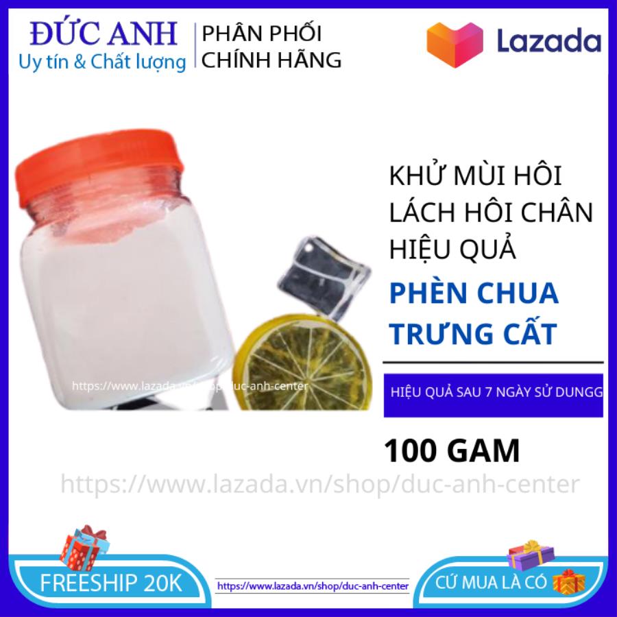BỘT PHEN CHUA TRƯNG CẤT CHỮA HÔI NÁCH HÔI CHÂN DỨT ĐIỂM [ LỌ 100MG] DÙNG 2-3 THÁNG - chữa hôi lách