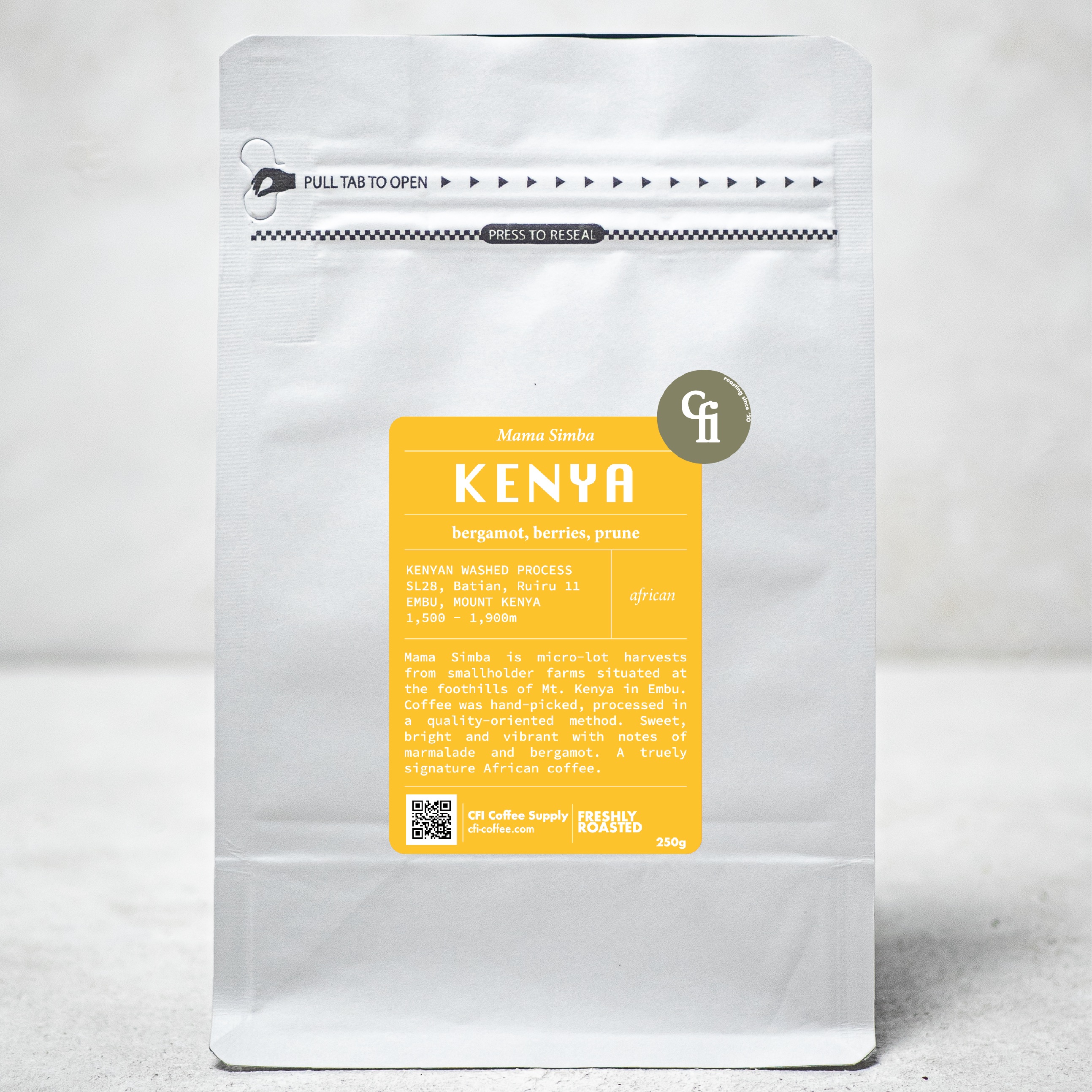 Cà phê Kenya Mama Simba - 250g rang mới - cfi-coffee.com