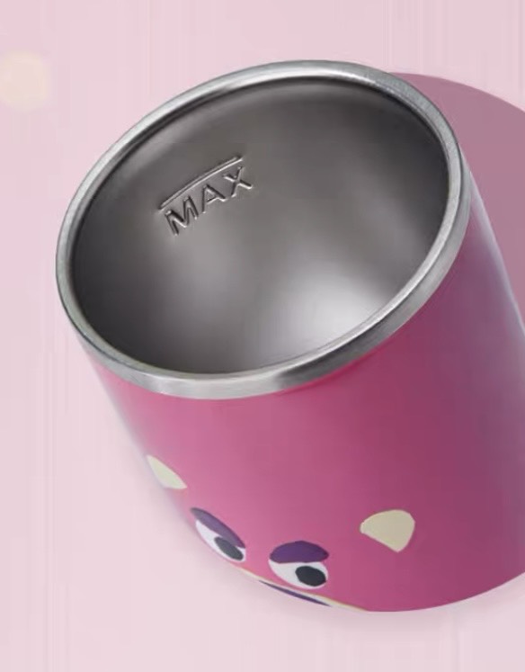 Ly giữ nhiệt Gấu dâu Lotso inox 304 không gỉ cao cấp, bình giữ nhiệt, cốc giữ nhiệt gấu dâu Lotso kèm ống hút 600ml cao cấp