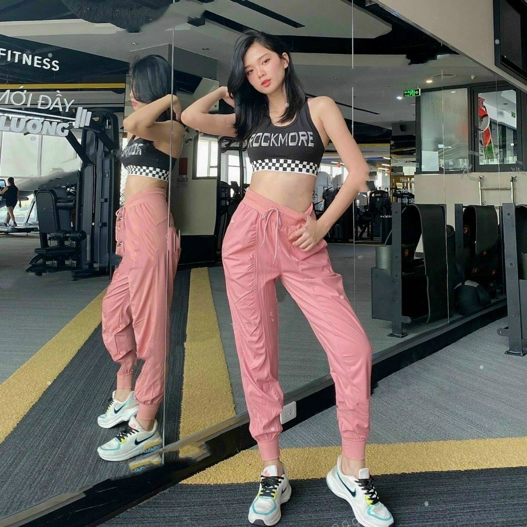 [HCM]Quần Jogger Nhún Vải Dù Thể Thao Nữ Siêu Hack Dáng