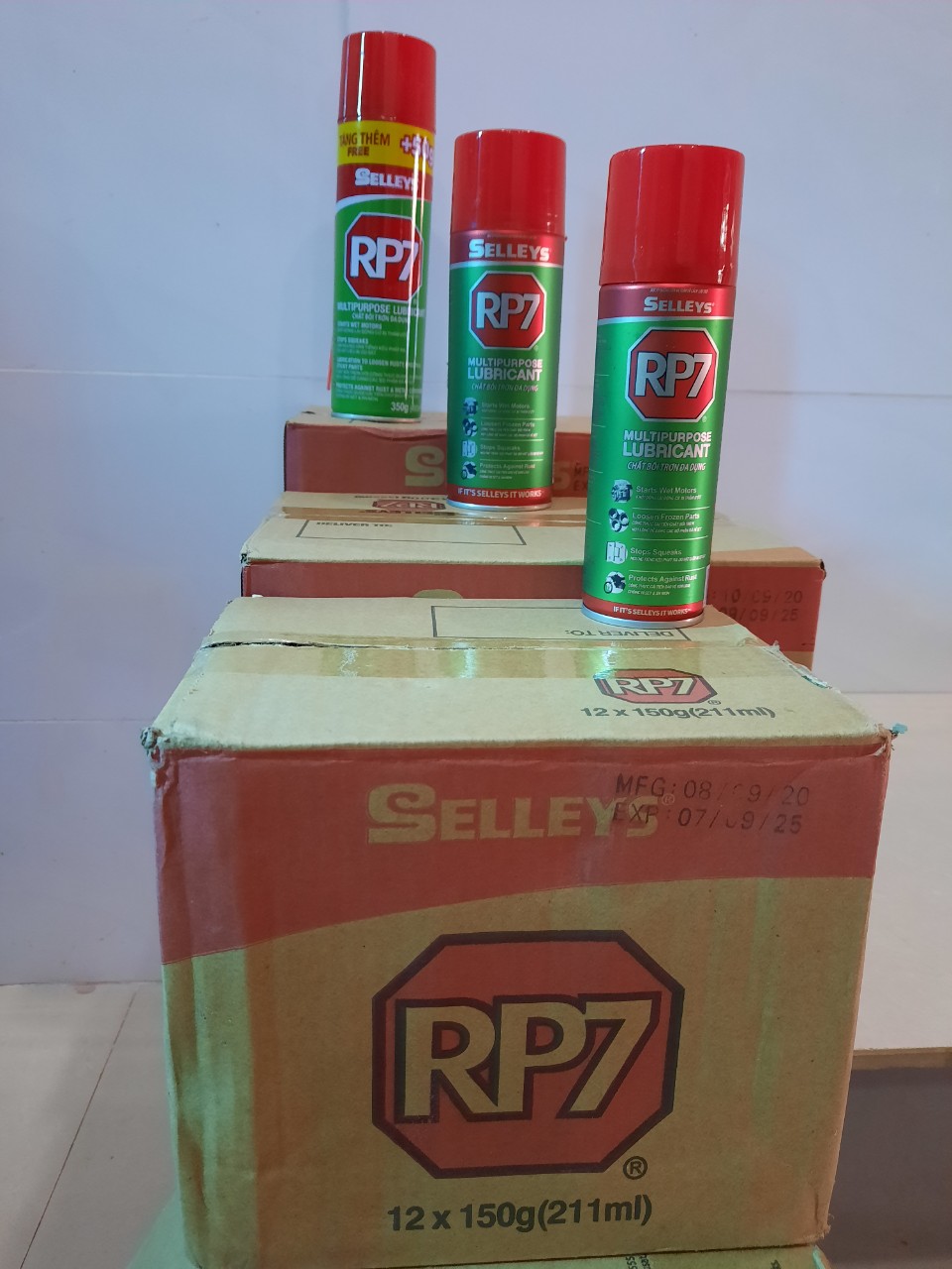 COMBO 2 CHAI XỊT CHỐNG RỈ, BÔI TRƠN RP7 (175gr + 350gr; 740ml)
