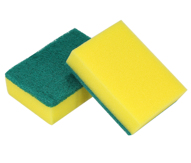 Miếng Rửa Chén Bát Nhà Bếp 2 Lớp Vàng Xanh SAMRAN