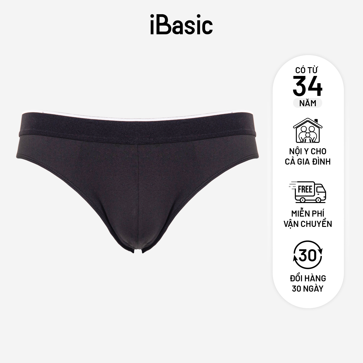 Combo 3 men's 3 PCs cotton elastic briefs ibasic brief shorts panm006