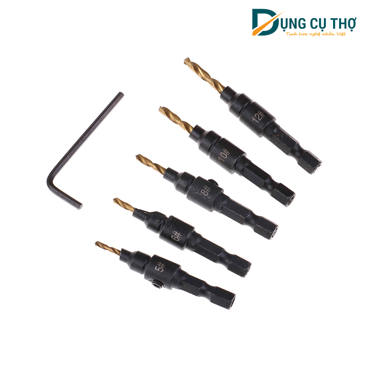 Bộ 5 mũi khoan 2 tầng - lục giác