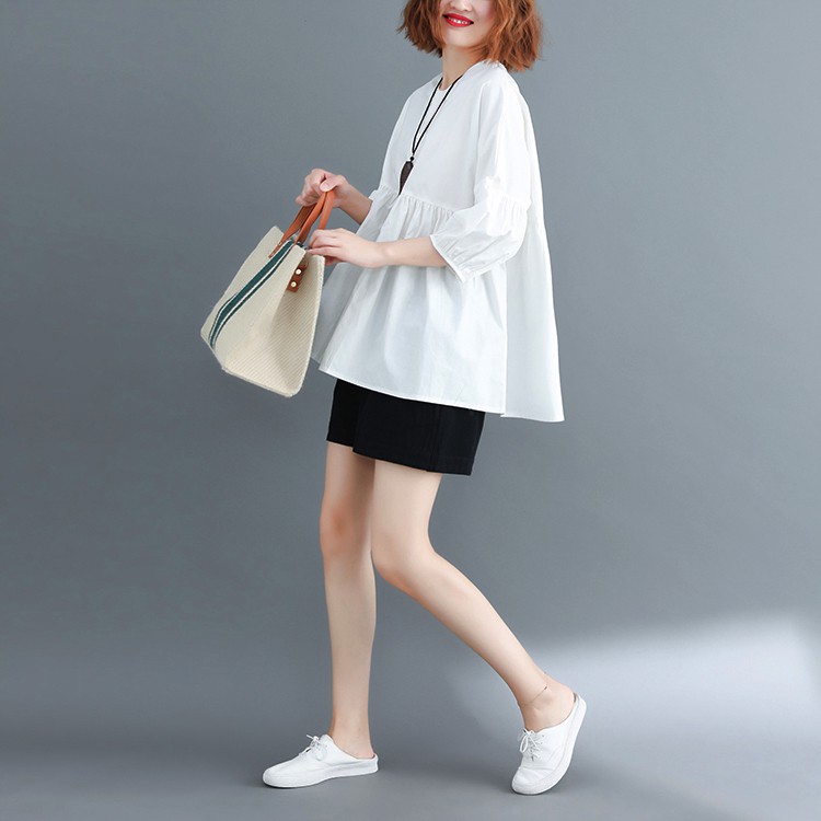 [HCM]áo peplum tay lỡ bigsize 60-95kg (5 màu)