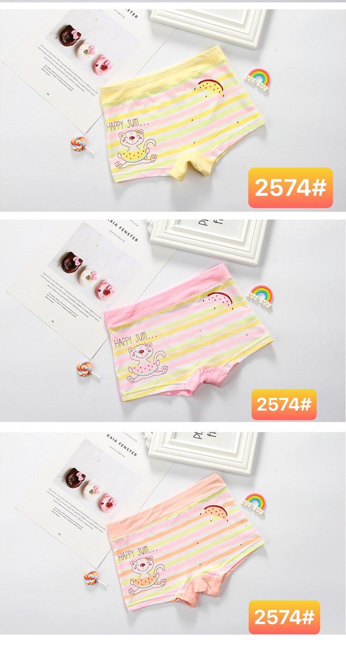 Combo 5 quần lót bé gái hình hoạt hình 2574 – Mềm mại, an toàn, dễ thương