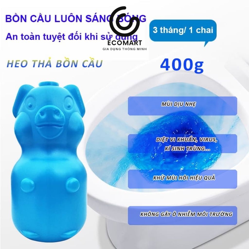 Viên thả bồn cầu hình con lợn - TH Shop