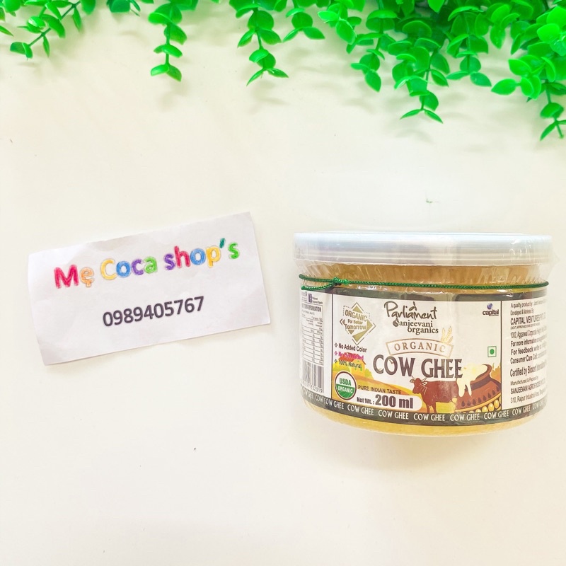 Bơ ghee hữu cơ Ấn Độ 200 ml - Date:2024