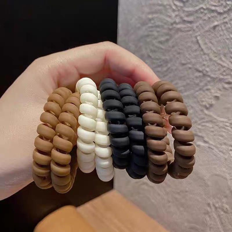 Combo 5 Dây Cột Tóc Lò Xo Nhám Nhiều Màu-phukienteen