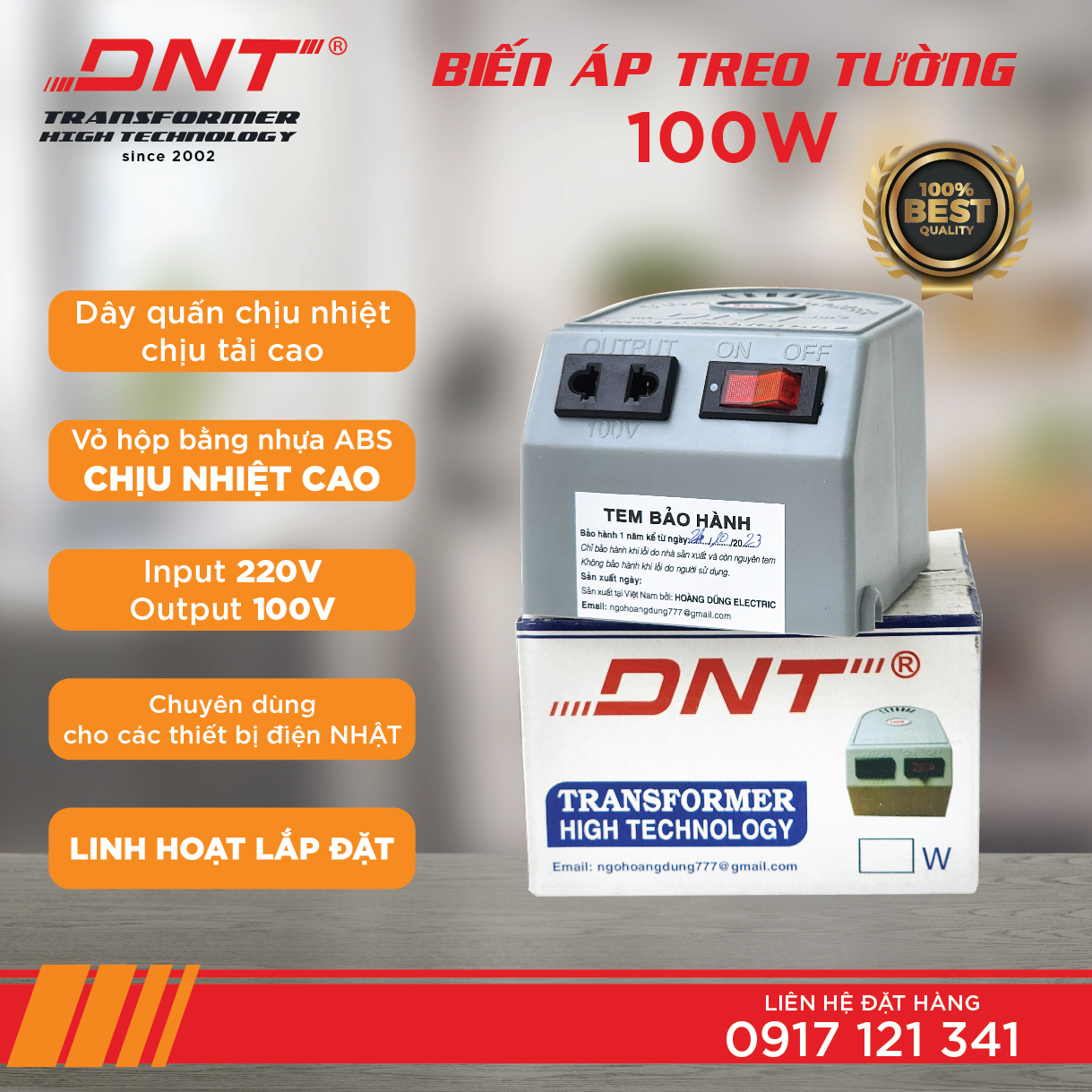 Biến áp 220v ra 110v 200w