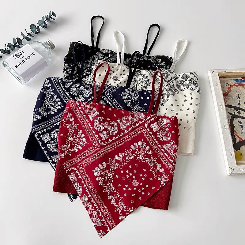 ÁO CROPTOP 2 DÂY THỔ CẨM CỰC HOT