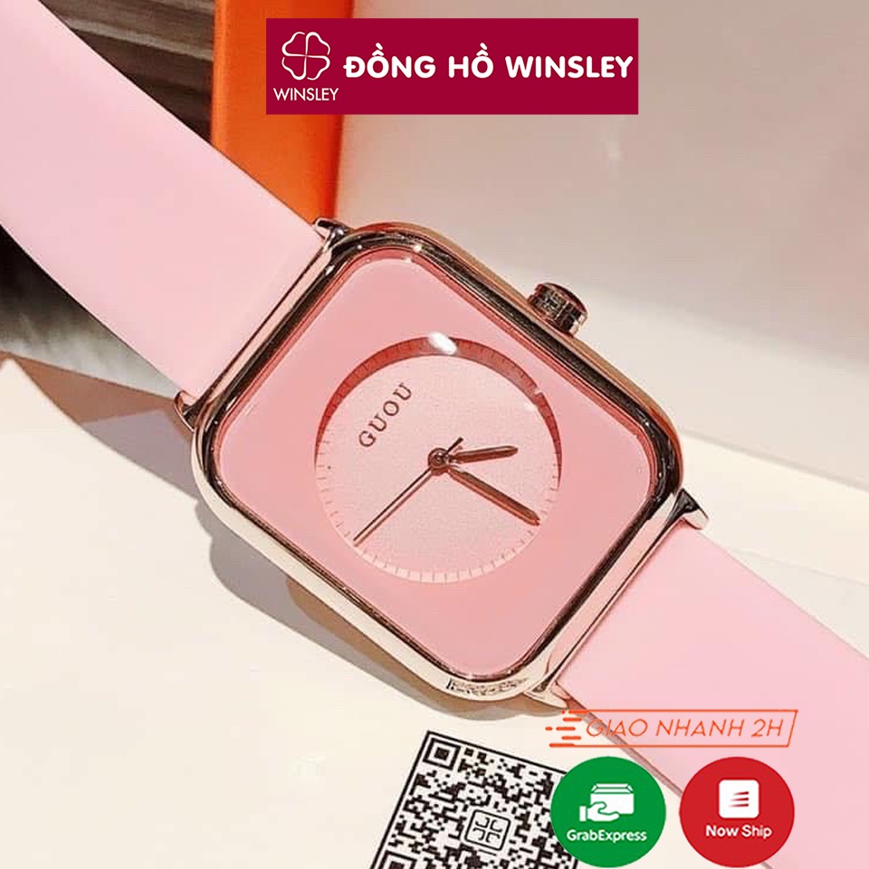 Đồng hồ Guou nữ chính hãng dây cao su Guou 8220 Chronograph 36mm - DWatch  Authentic