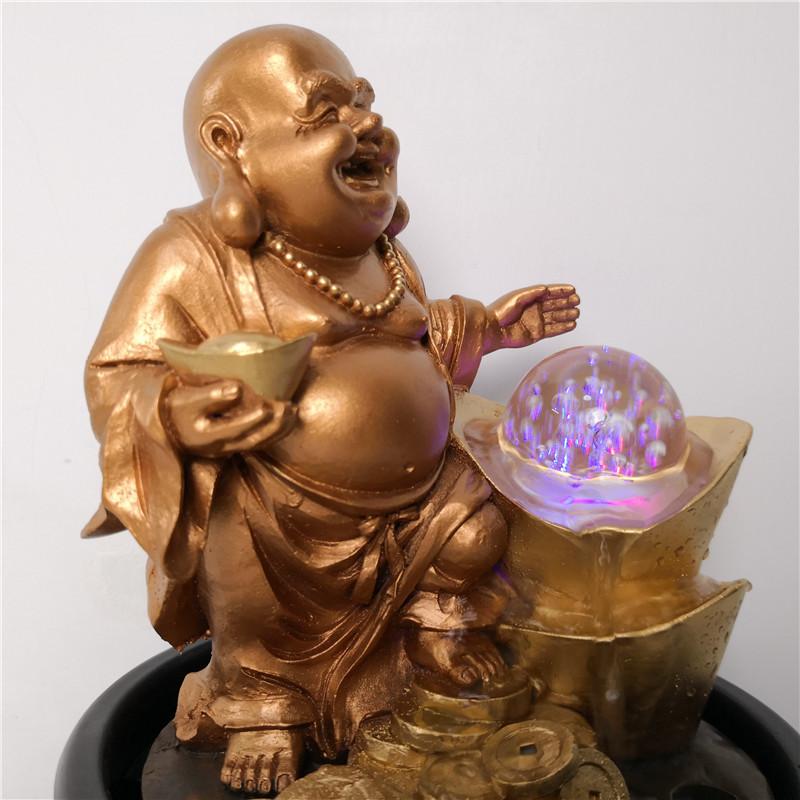 Thác nước phong thủy tượng phật Di Lặc