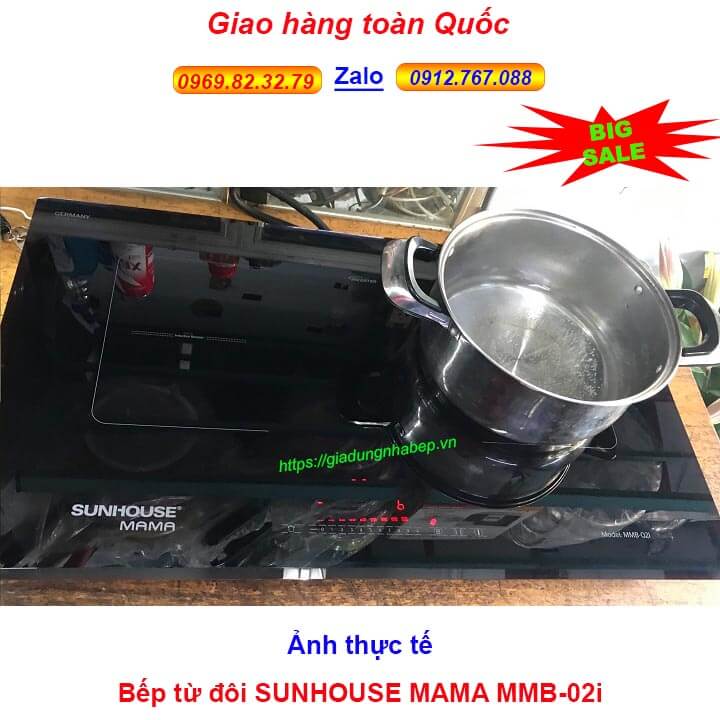 Bếp đôi điện từ Sunhouse Mama MMB-02i
