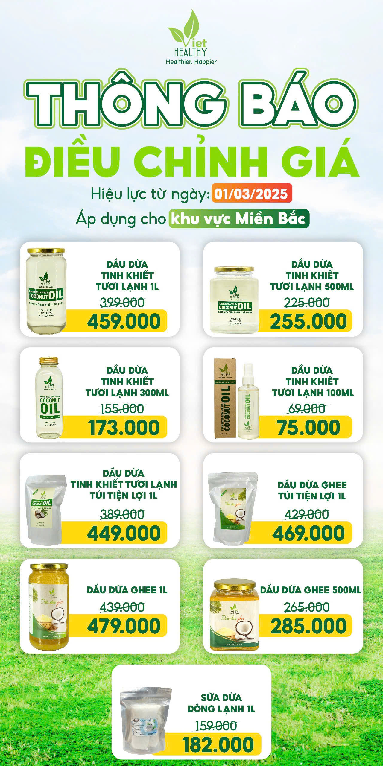 Dầu dừa tinh khiết Viet Healthy 100ml