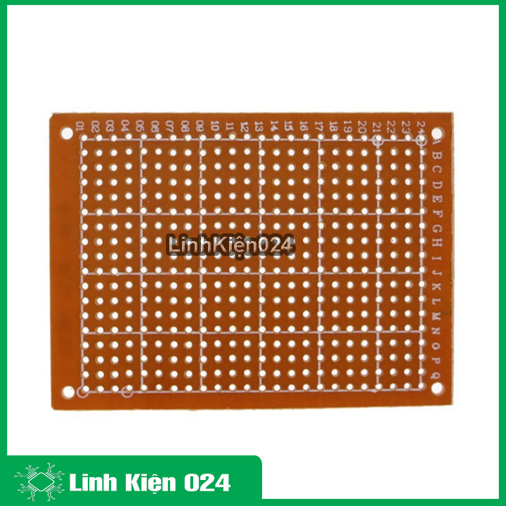 Phíp đồng lỗ bảng mạch đục lỗ sẵn pcb màu nâu kích thước 5x7cm