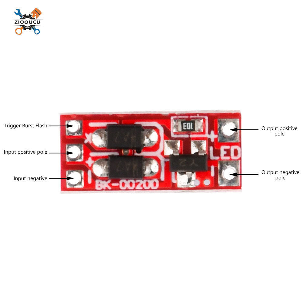 Ziqqucu  12V Flash Strobe Controller Flasher Module for LED Brake Lamp Tail Stop Lamp LED Flash Control Module