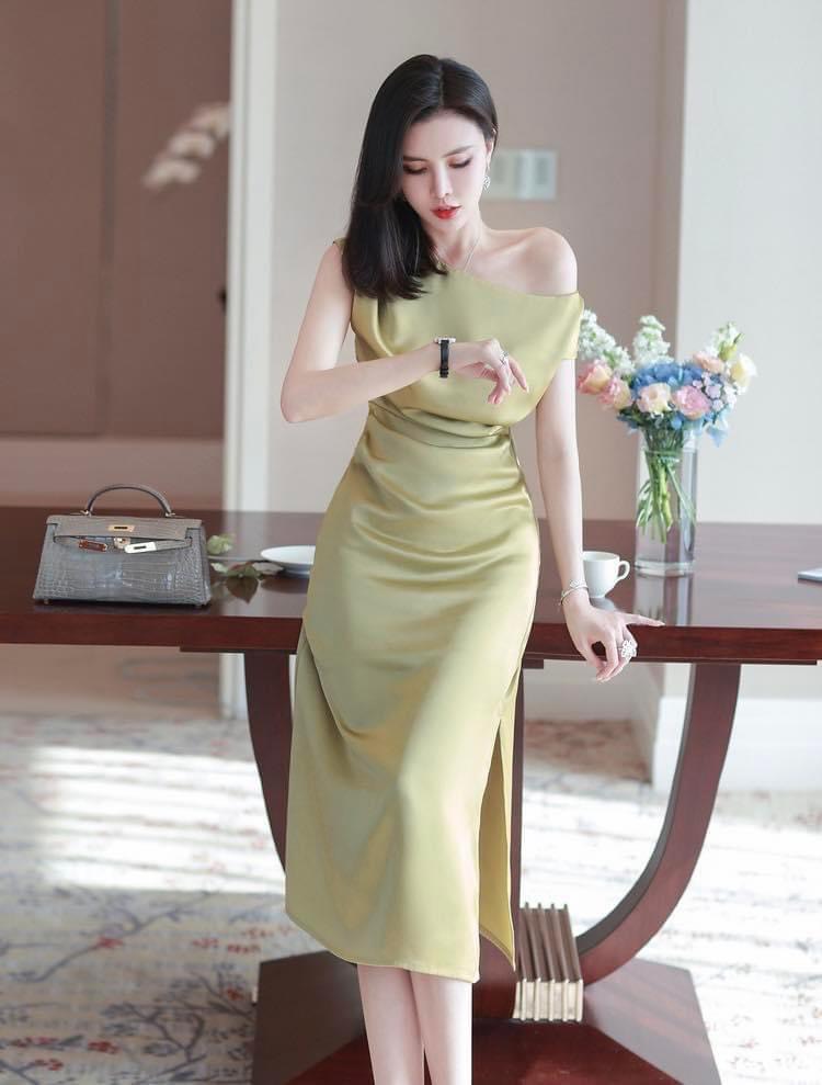 ĐẦM LỤA DUYÊN DÁNG XẺ TÀ CAO CẤP CK205270