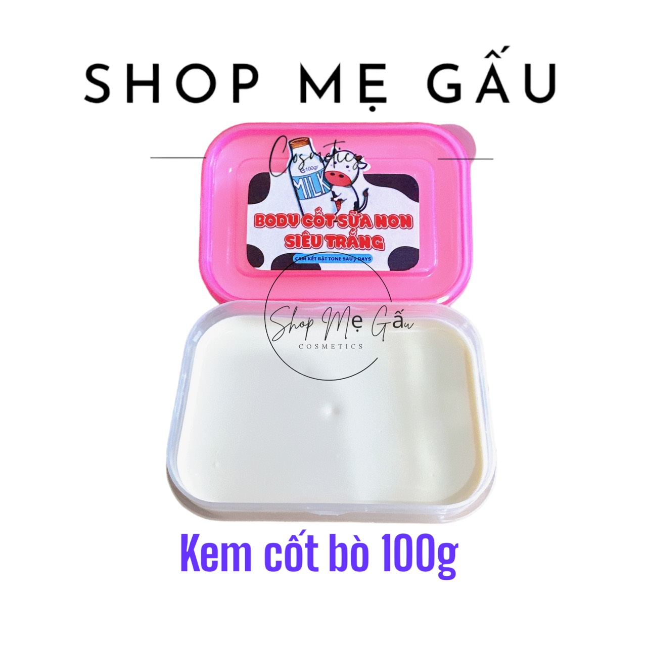 KEm body cốt sữa non siêu trắng bò vuông_ cốt đặc