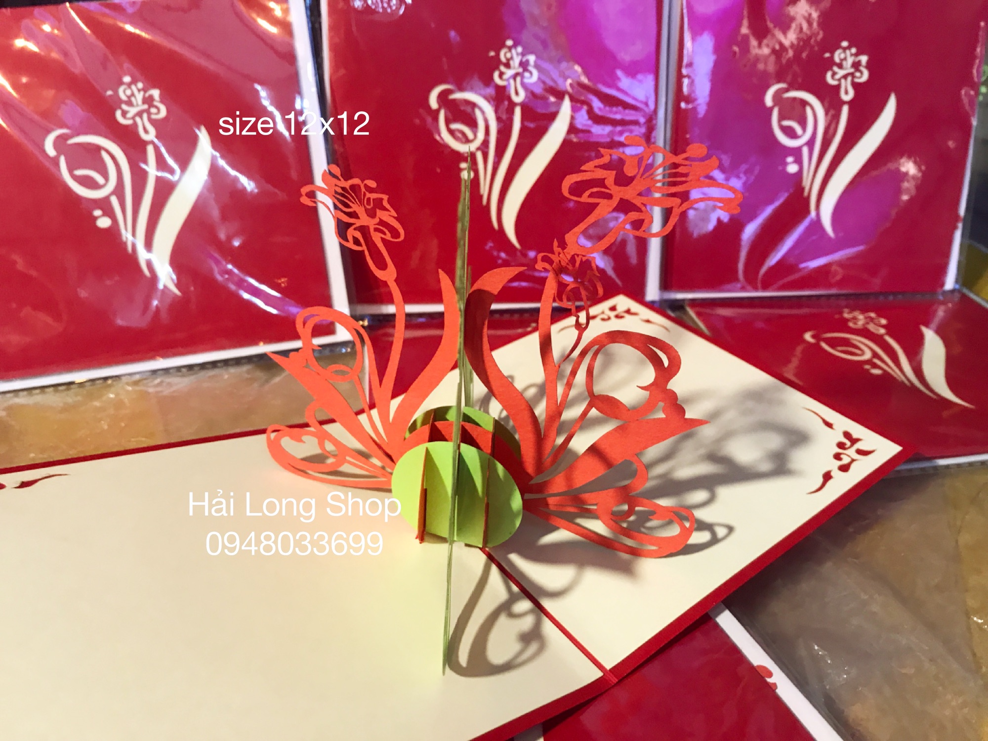 Hoa Mào Gà - Flower - Thiệp 3D