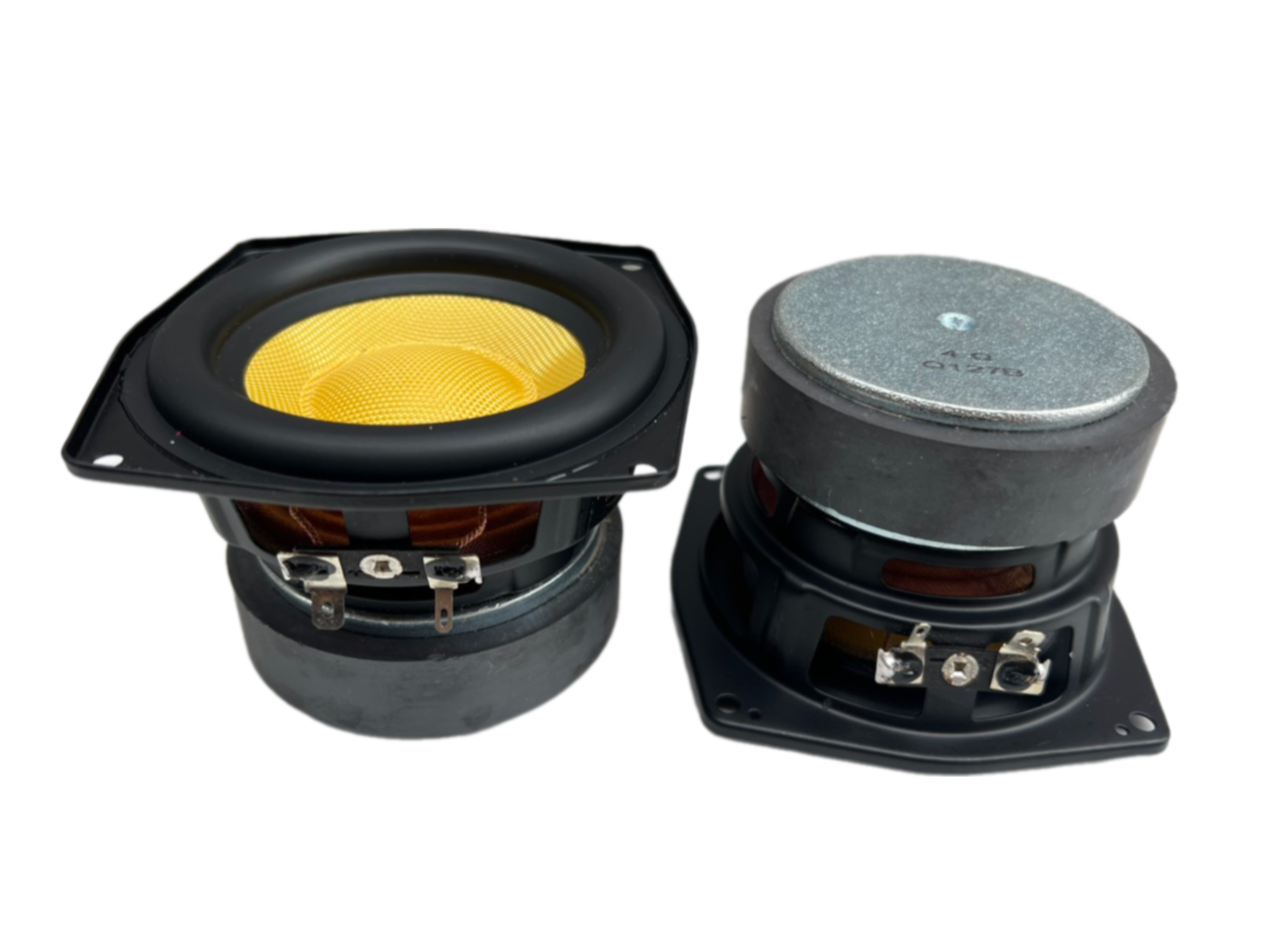 Loa bass sub 10cm china màng vàng gân cao su - từ đơn 80 coil 25