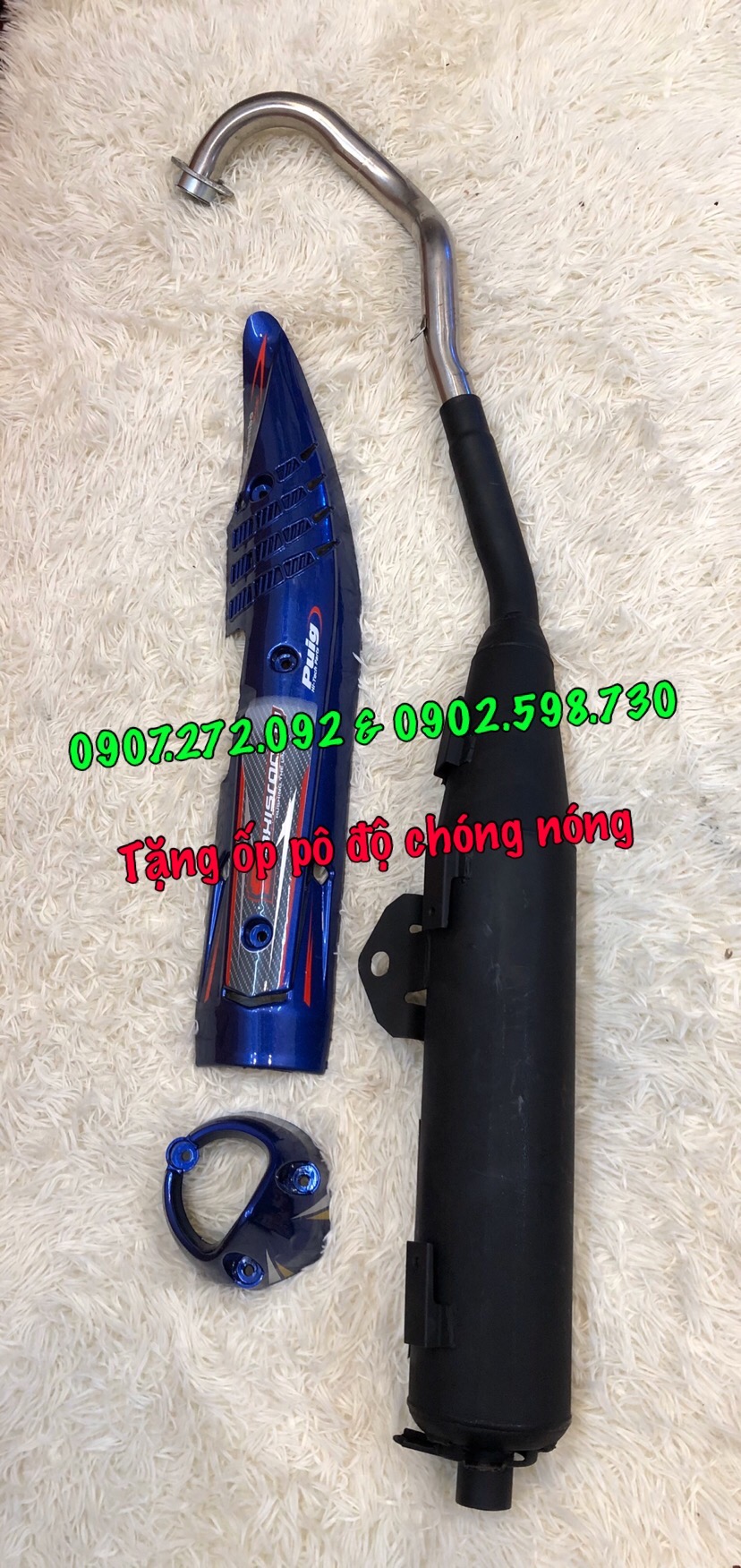 [HCM] pô exciter 150 móc ấm ù tặng ốp pô độ chống nóng