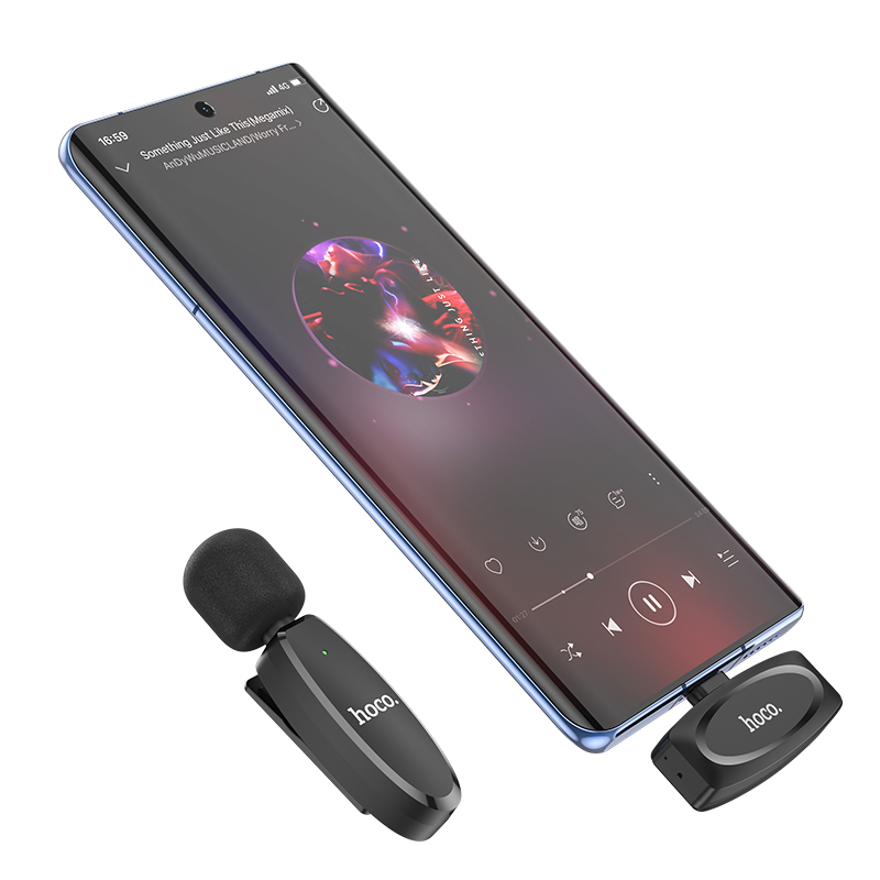 Micro thu âm mini cho điện thoại live stream hoco l15 type-c