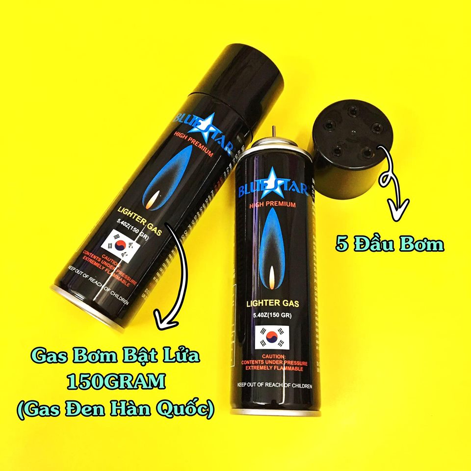 (SỐ LƯỢNG HẠN CHẾ) CHAI GAS BƠM BẬT LỬA 150GRAM (GAS ĐEN HÀN QUỐC)