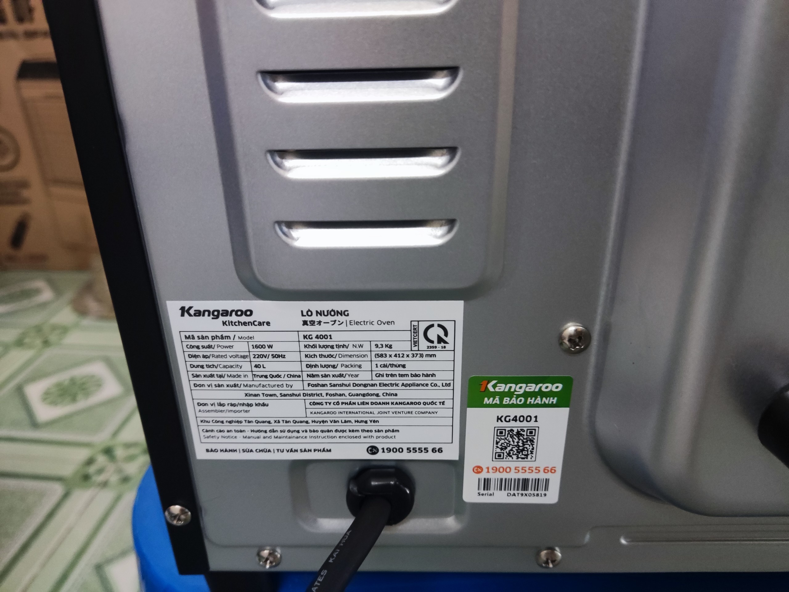 Lò nướng Kangaroo KG4001 40 lít