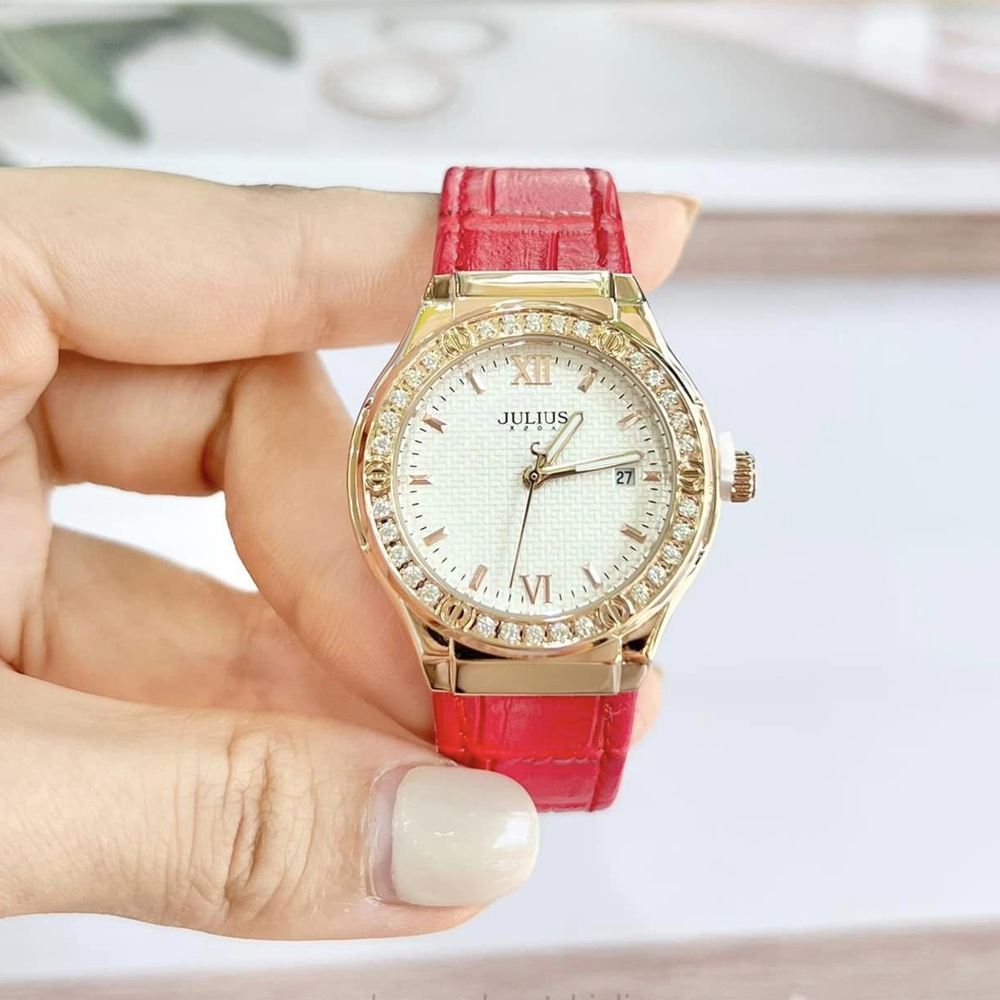 Đồng hồ nữ julius ja-1395 dây đa đính đá