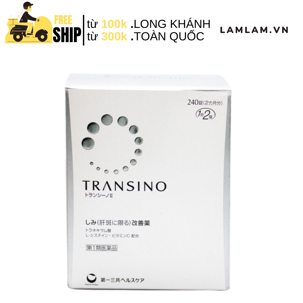 Viên uống giảm nám, tàn nhan transino hộp 240 viên