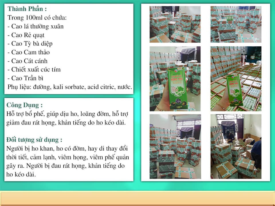 Siro Bổ Phế Hằng Thu Giúp Hết Ho, Bổ Phổi