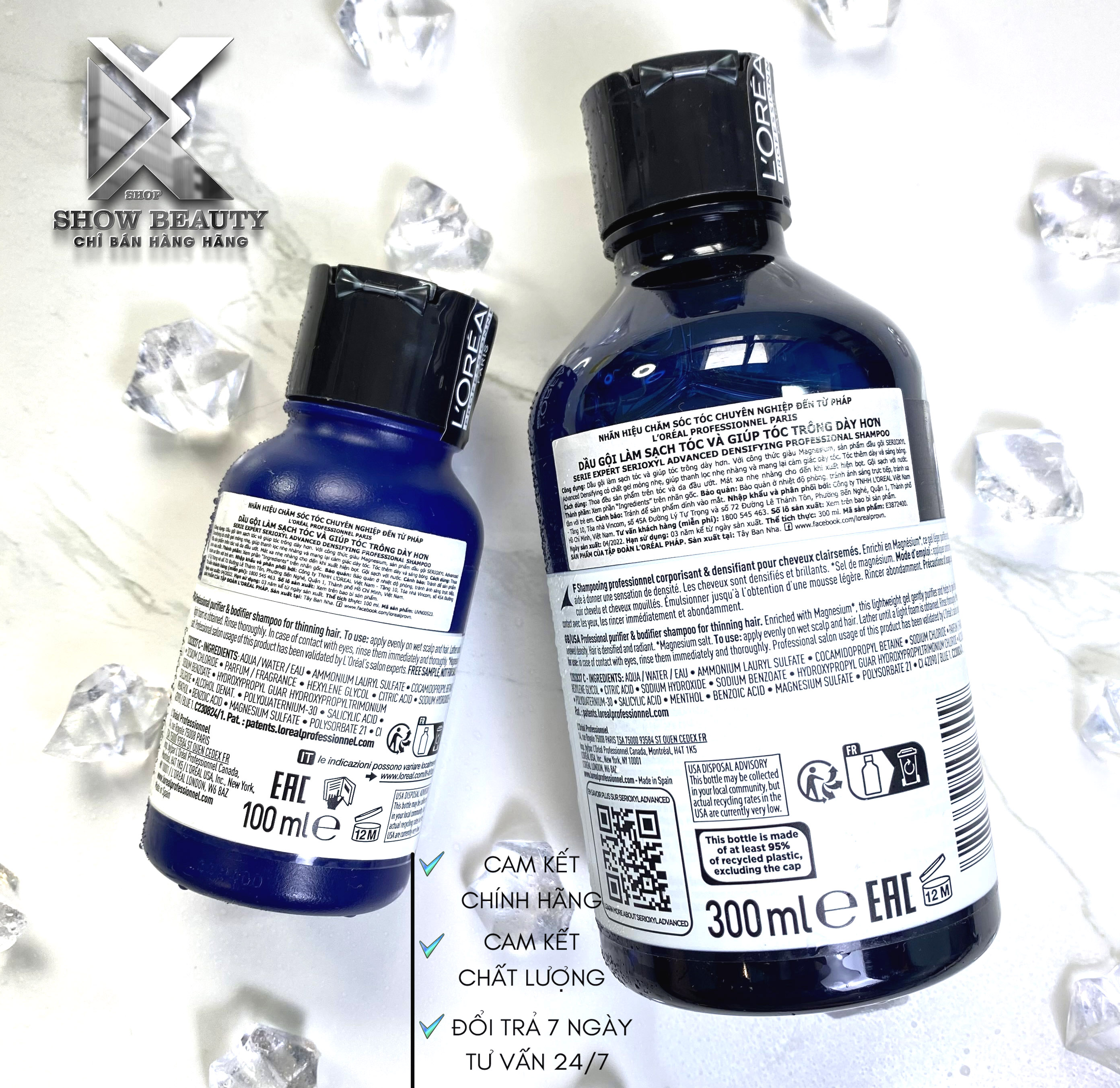 Dầu Gội Làm Dày Tóc, Giúp Kích Thích Mọc Tóc Serioxyl - Loreal Professionnel (Size Nhỏ)