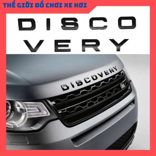 Chữ nổi 3D DISCOVERY trang trí xe ô tô (màu đen)