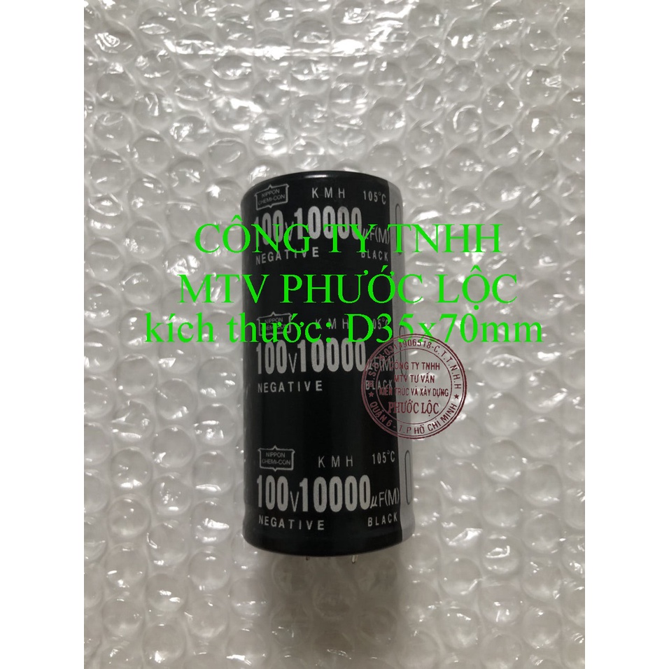 TỤ NGUỒN CHO AMPLY 100V-10000uf-ĐEN