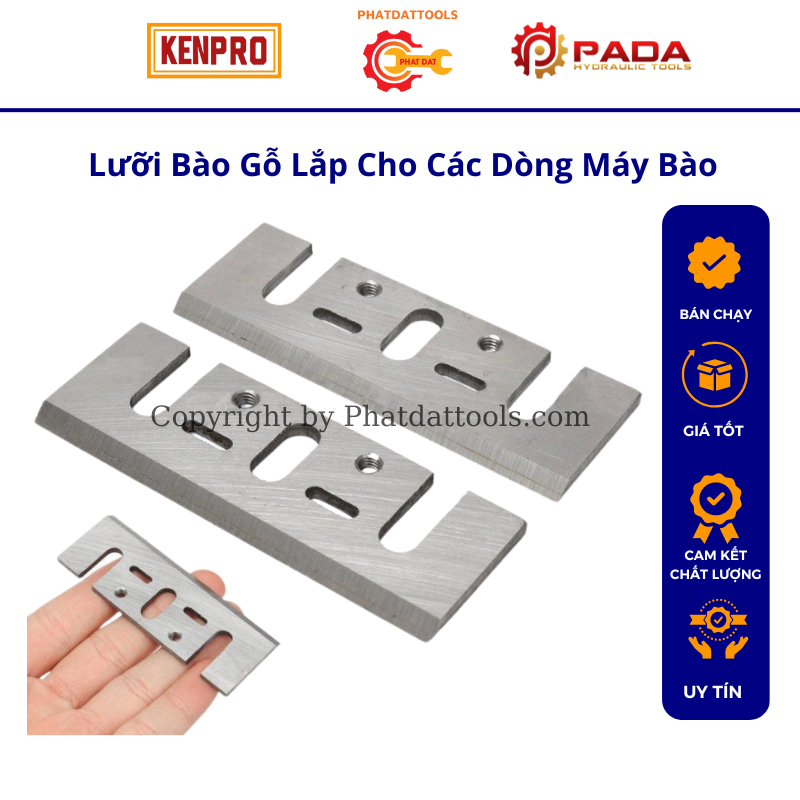 Lưỡi Bào Gỗ MKT 82mm Lắp Cho Các Dòng Máy Bào Thông Dụng Hàng Chất Lượng