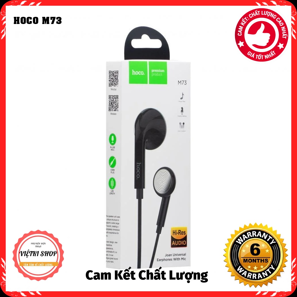 (Giá Hủy Diệt) Tai Nghe Nhét Tai Hoco M73 Dùng cho Android và apple