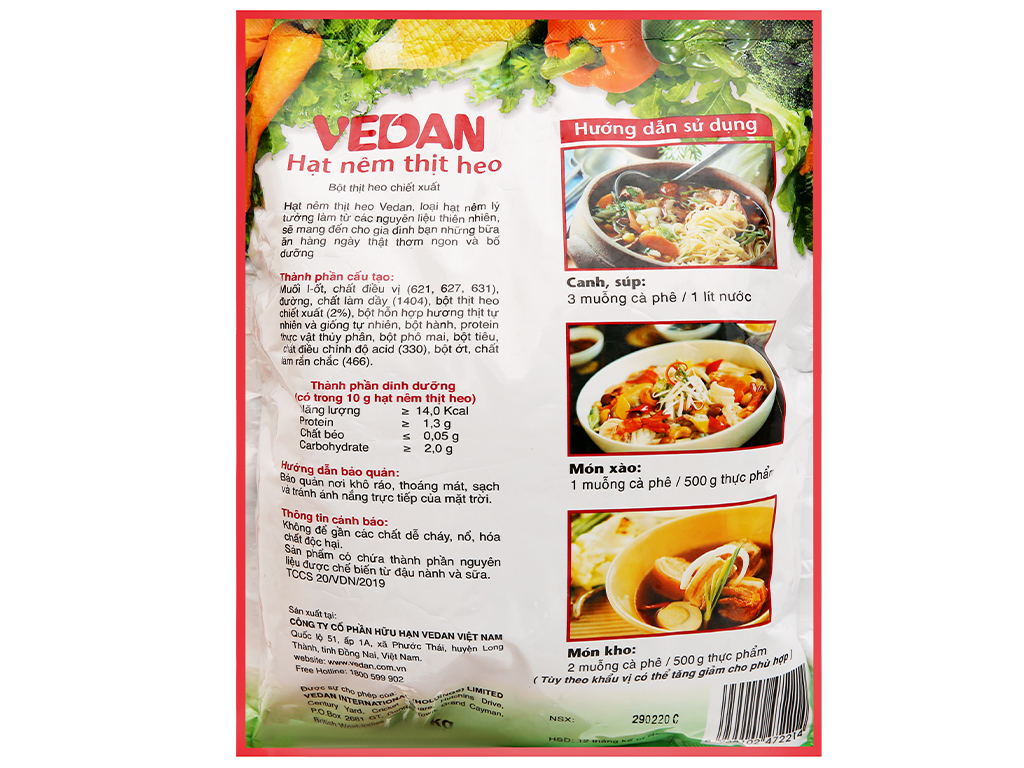 Hạt nêm thịt heo Vedan gói 1kg