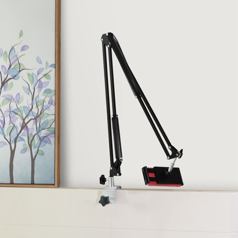Adjustable Tablet Holder for Bed Table Mount 360° Rotation Cell Phone Bracket for iPhone iPad Arm Stand