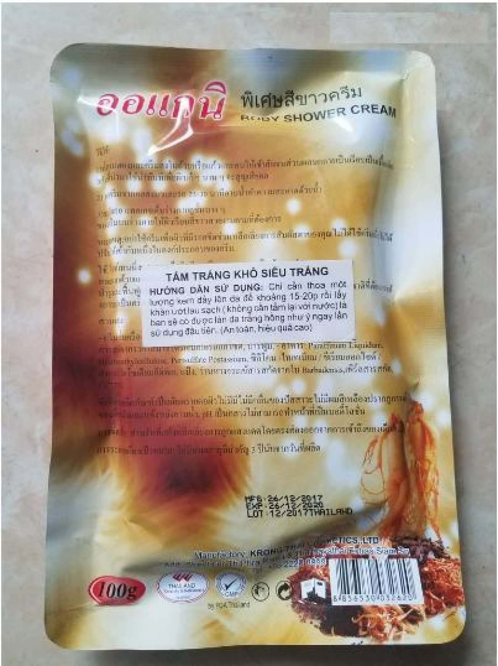 Tắm Trắng Khô Siêu Trắng Thái Lan - Nhân Sâm