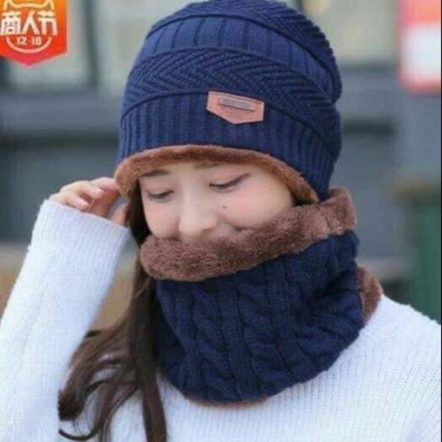 Sét mũ Len kèm khăn người lớn (nam nữ đều đội được) <3