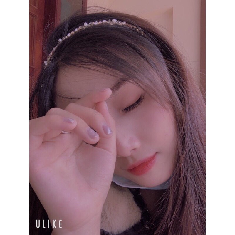 Bờm tóc đính nơ Hàn Quốc sang chảnh