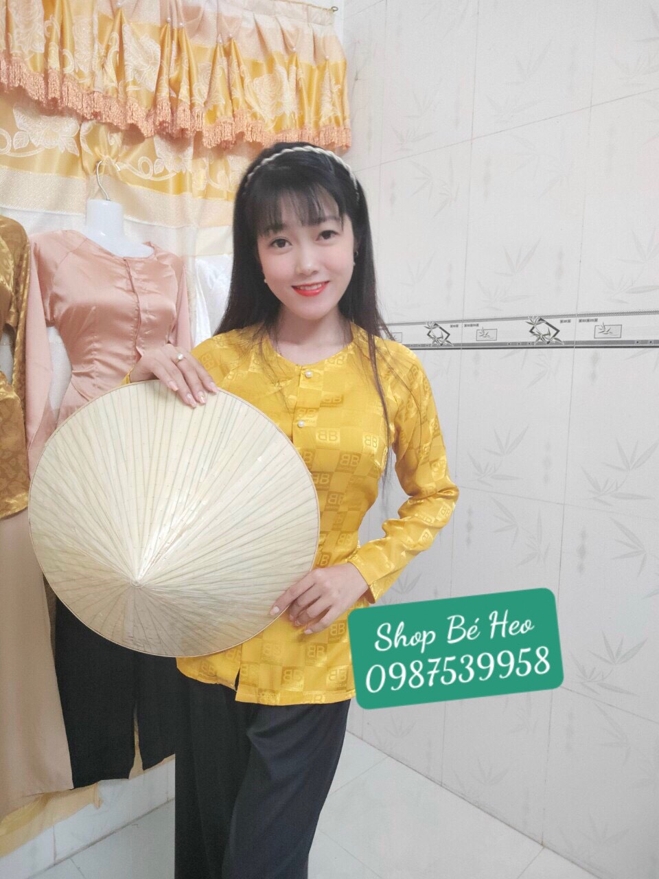 ÁO BÀ BA GẤM CHỮ B**B KHÔNG KÈM QUẦN(B01)