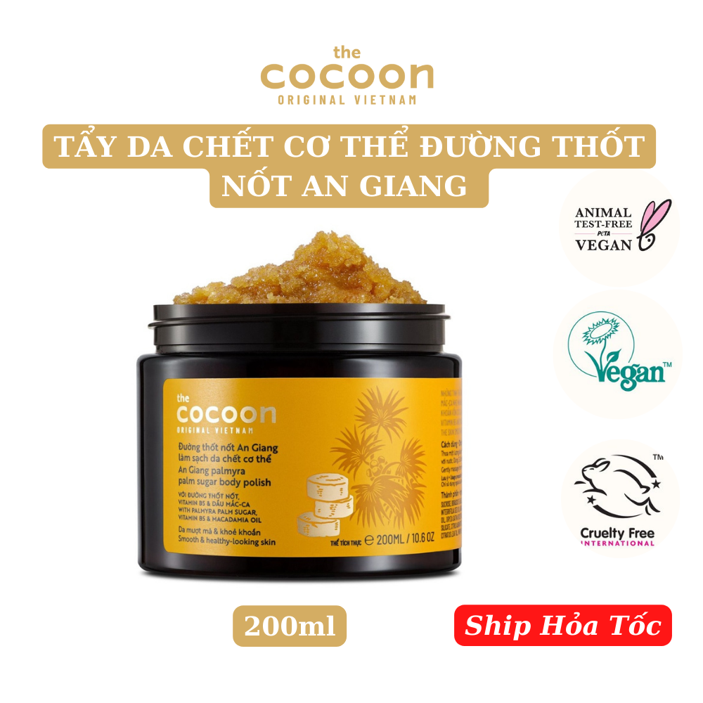 Tẩy da chết Cocoon tẩy tế bào chết body từ đường thốt nốt An Giang 200ml