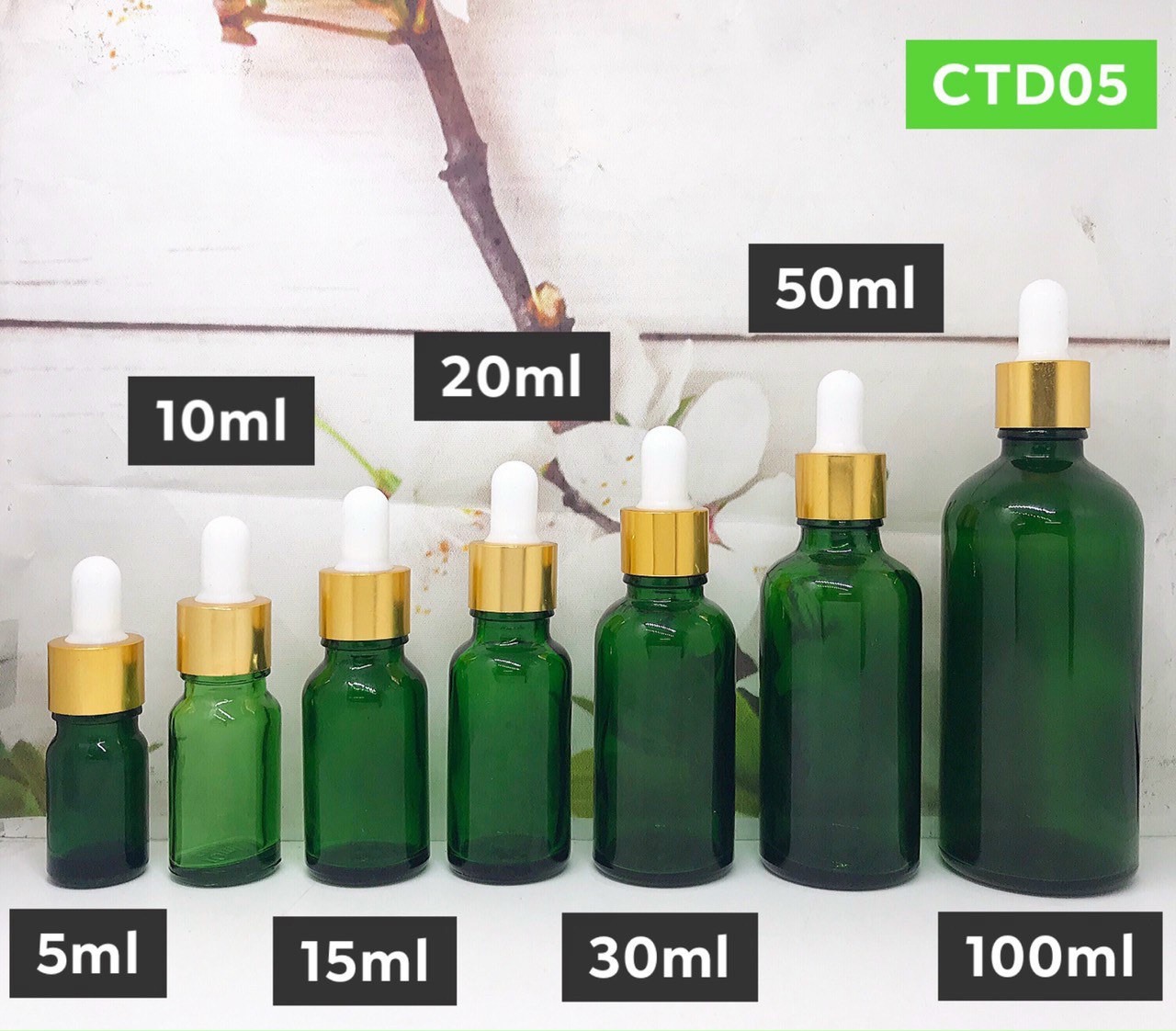 Chai 30ml-50ml NHỰA, thủy tinh trong đầu bóp vàng không quai