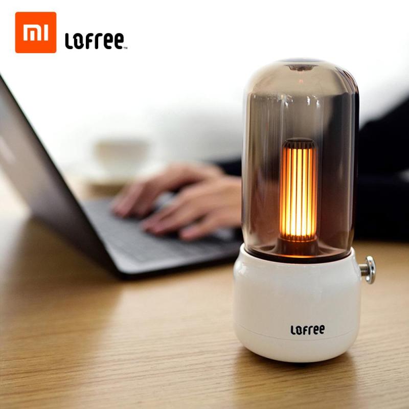 Xiaomi Youpin Vintage Night Light Ambient Lamp LOFREE LED Desk Lamp With Soft Ambient Lighting USB Charging Ports Smart Energy Saving Lamp Perfect For Table In Bedroom Living Room