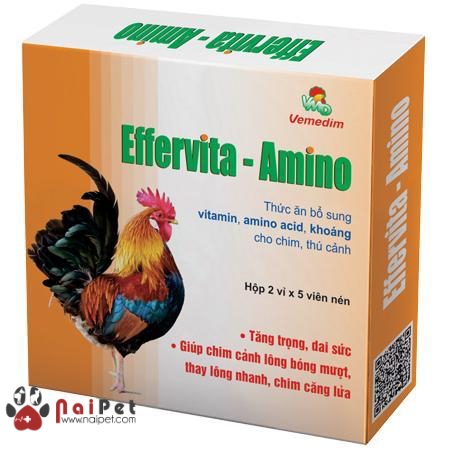 Thức Ăn Bổ Sung Vitamin Amino Khoáng Cho Chim Thú Cảnh Effervita – Amino Vemedim