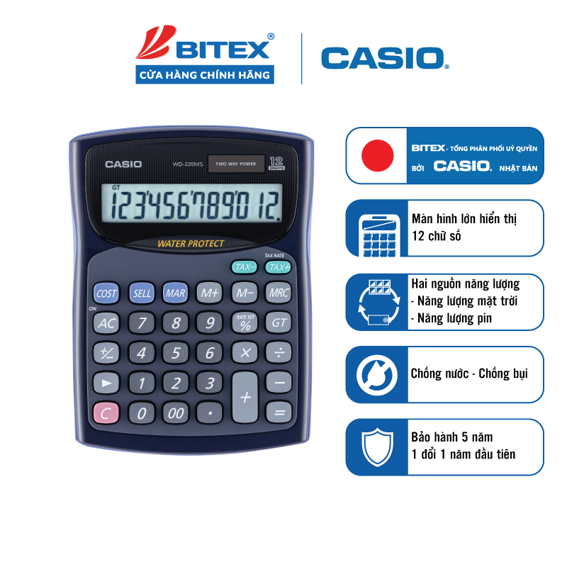 MÁY TÍNH CASIO WM-220MS
