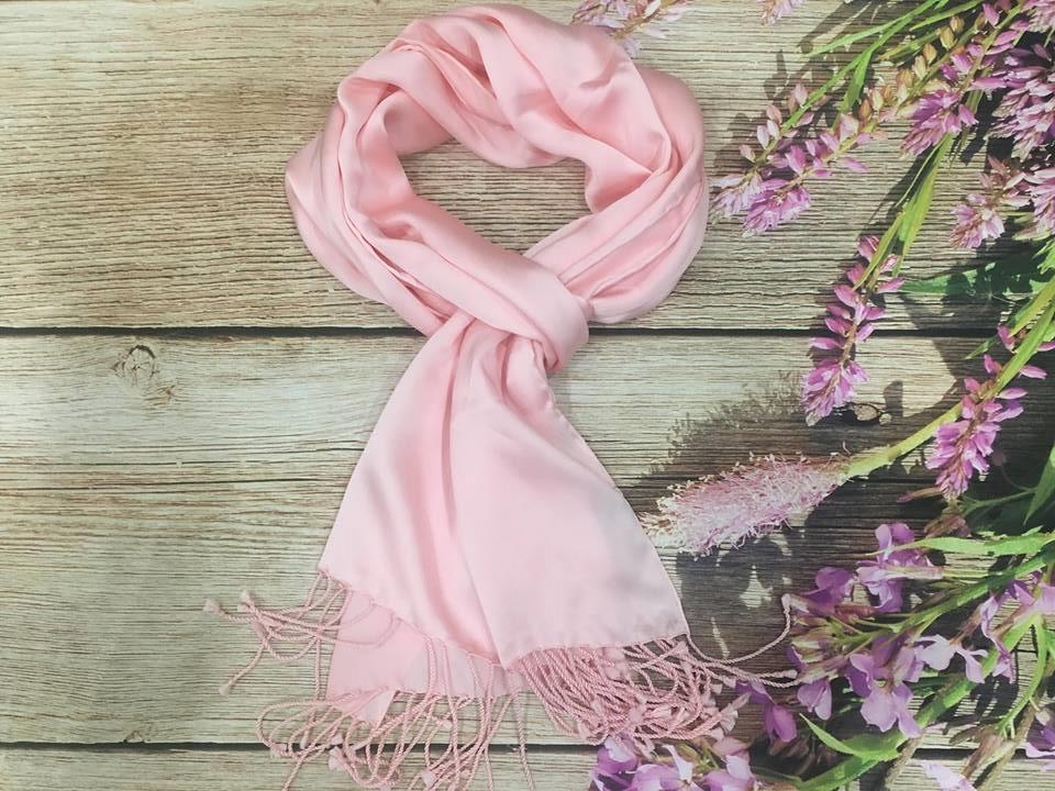 Khăn Lụa Tơ Tằm SenSilk Luxury Hồng