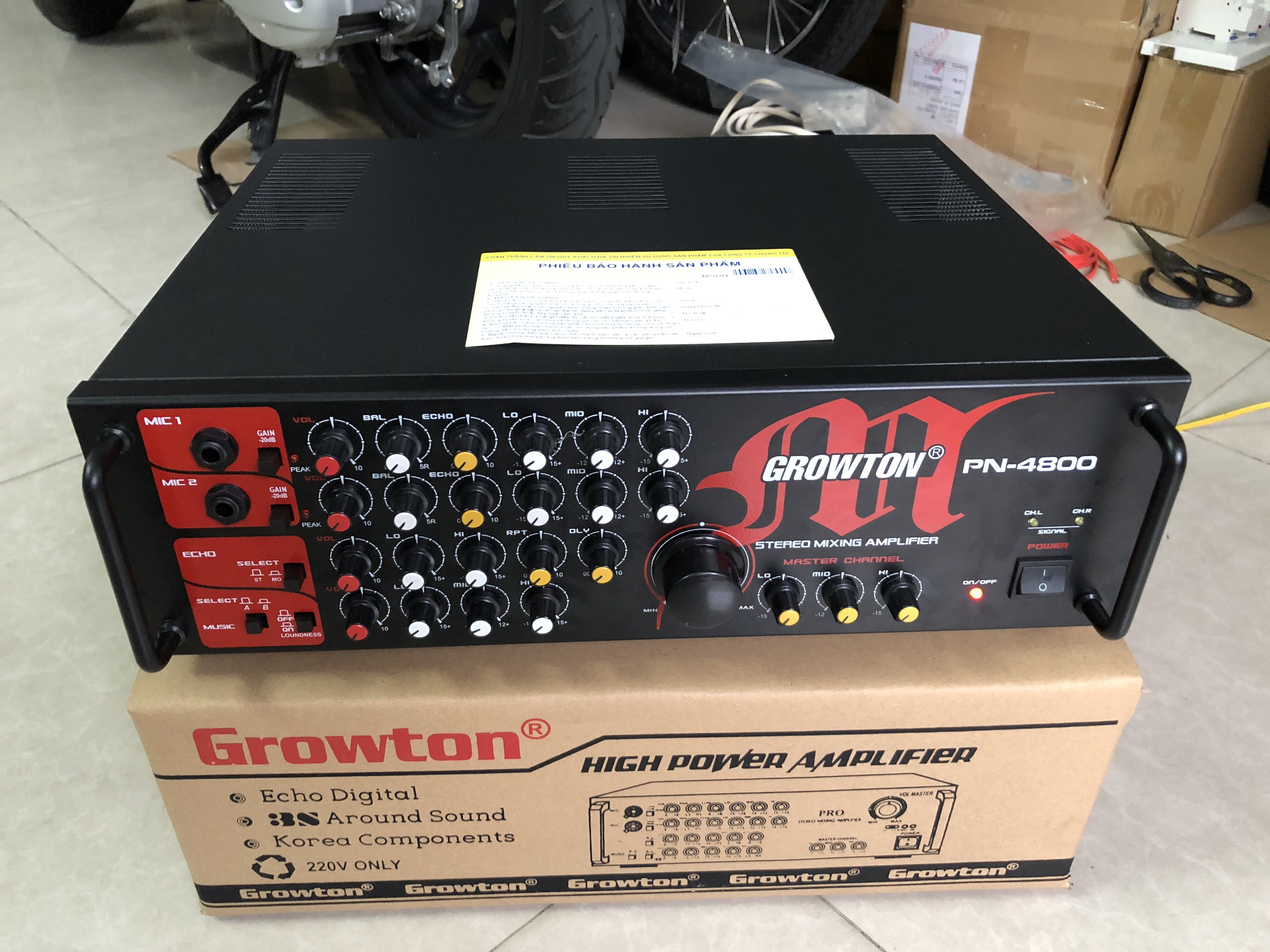 Amply Growton PN-4800 chạy 8 sò Cs 600W
